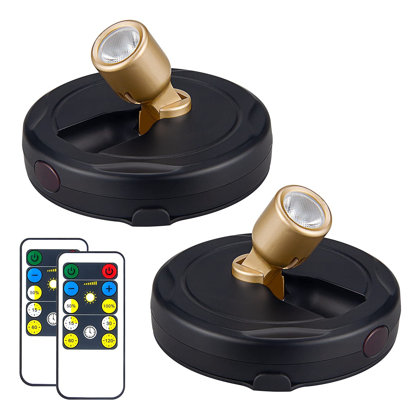 HAMVIDNE wireless LED spotlight lighting wall art with warm 3000K glow.