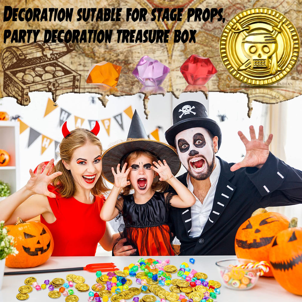 Hanaive close-up of coins reveals pirate design, ideal for themed decor.