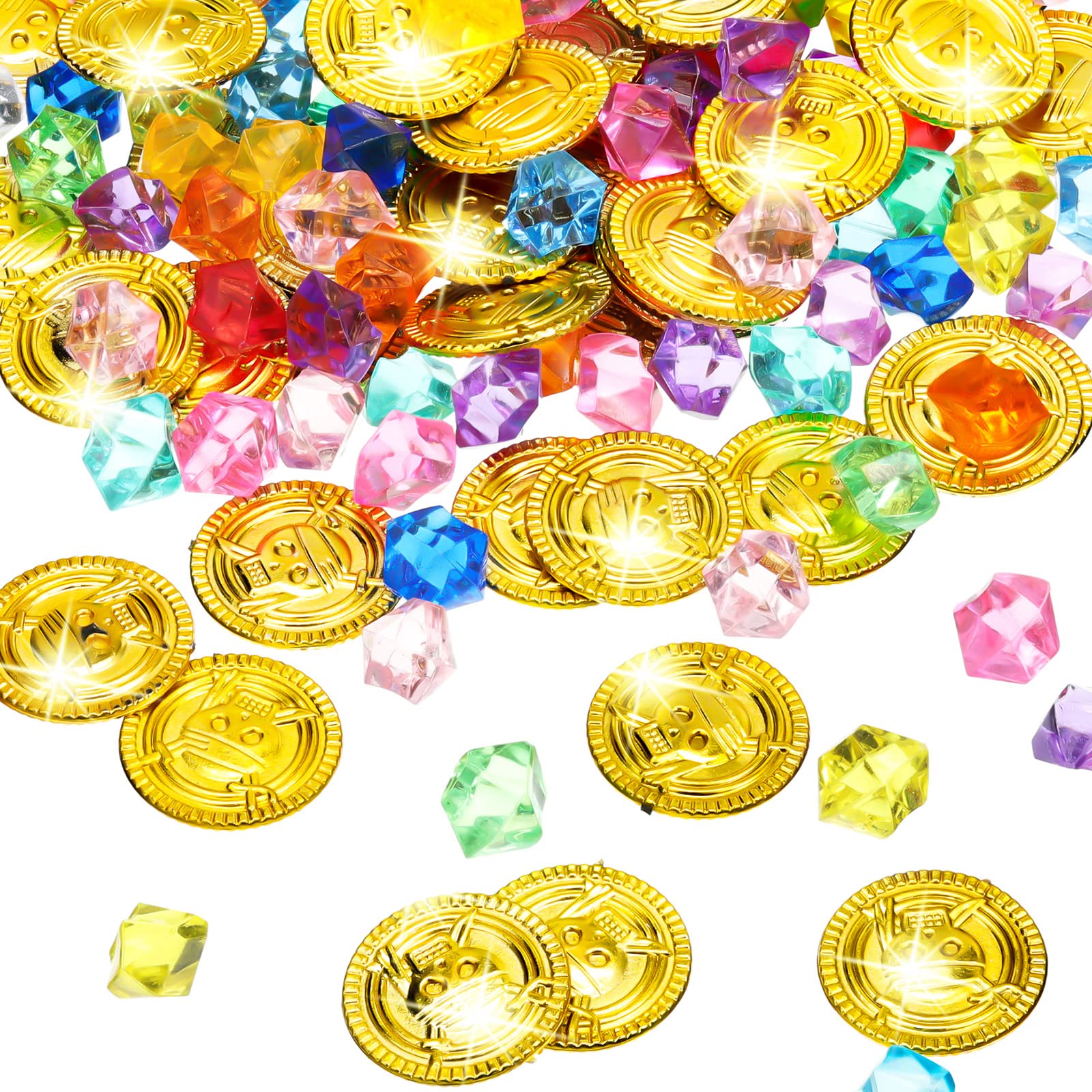 Hanaive pirate gold coins durable, perfect for treasure hunts and decor.