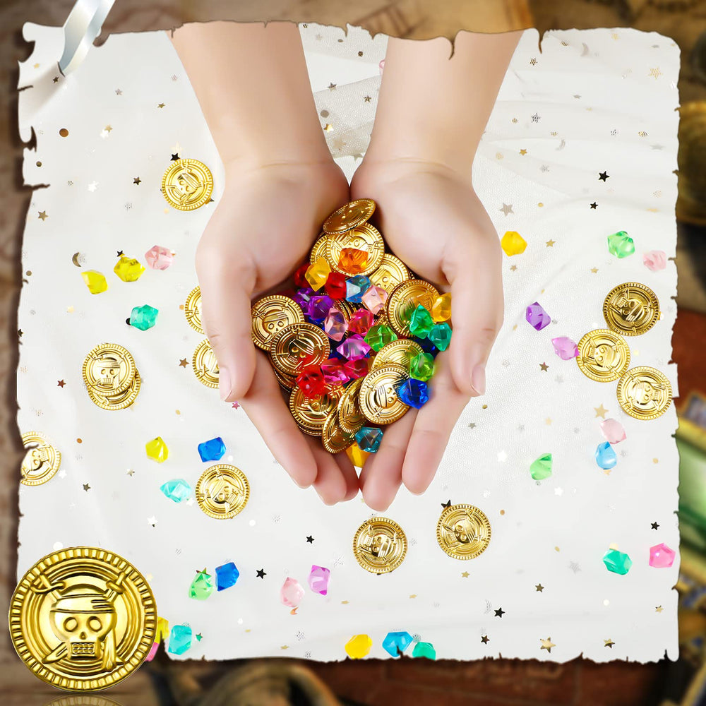 Hanaive treasure chest decor with coins and gems for scavenger hunts.