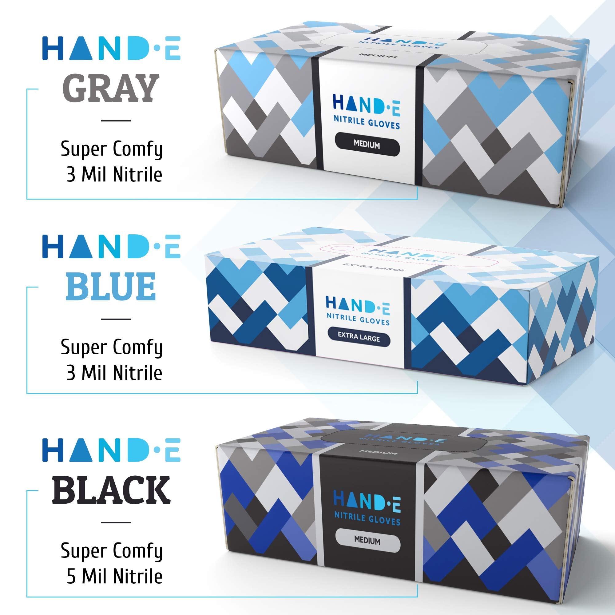 Hand-E Touch non-sterile medical nitrile gloves suitable for basic care tasks.