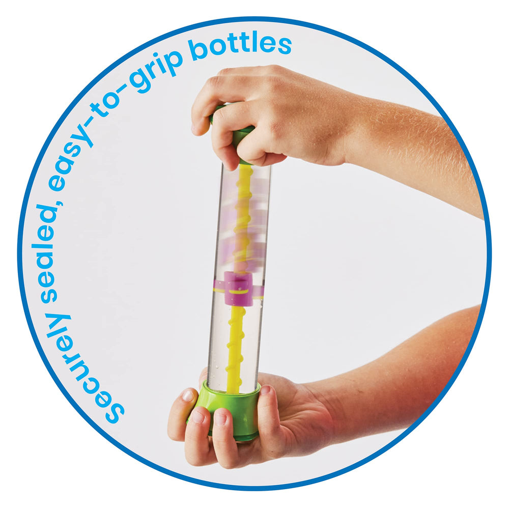 hand2mind Sensory Fidget Tubes vary settling times for mindful engagement.
