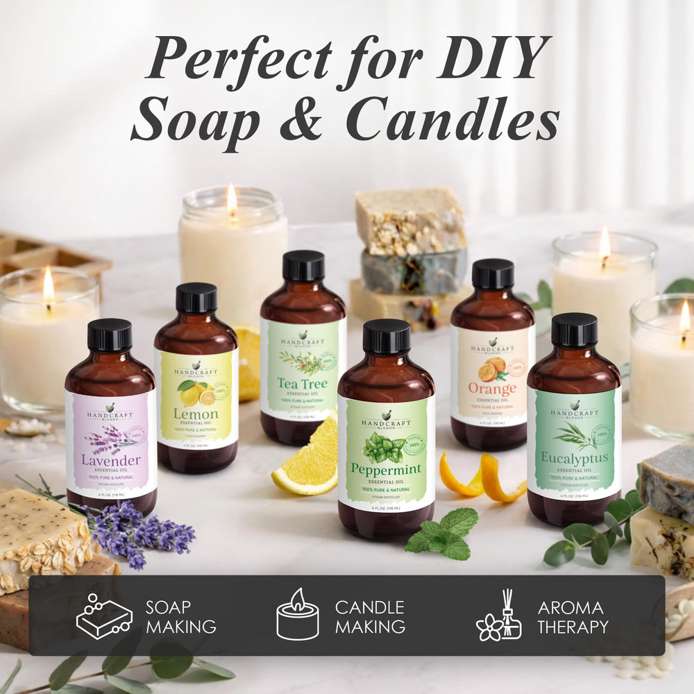 Handcraft Blends Helichrysum oil used in soap making and scrubs.