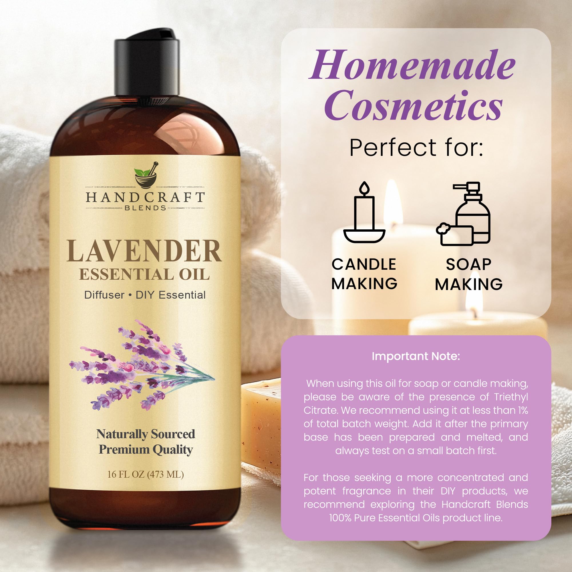 Handcraft Blends lavender oil suitable for massage when diluted