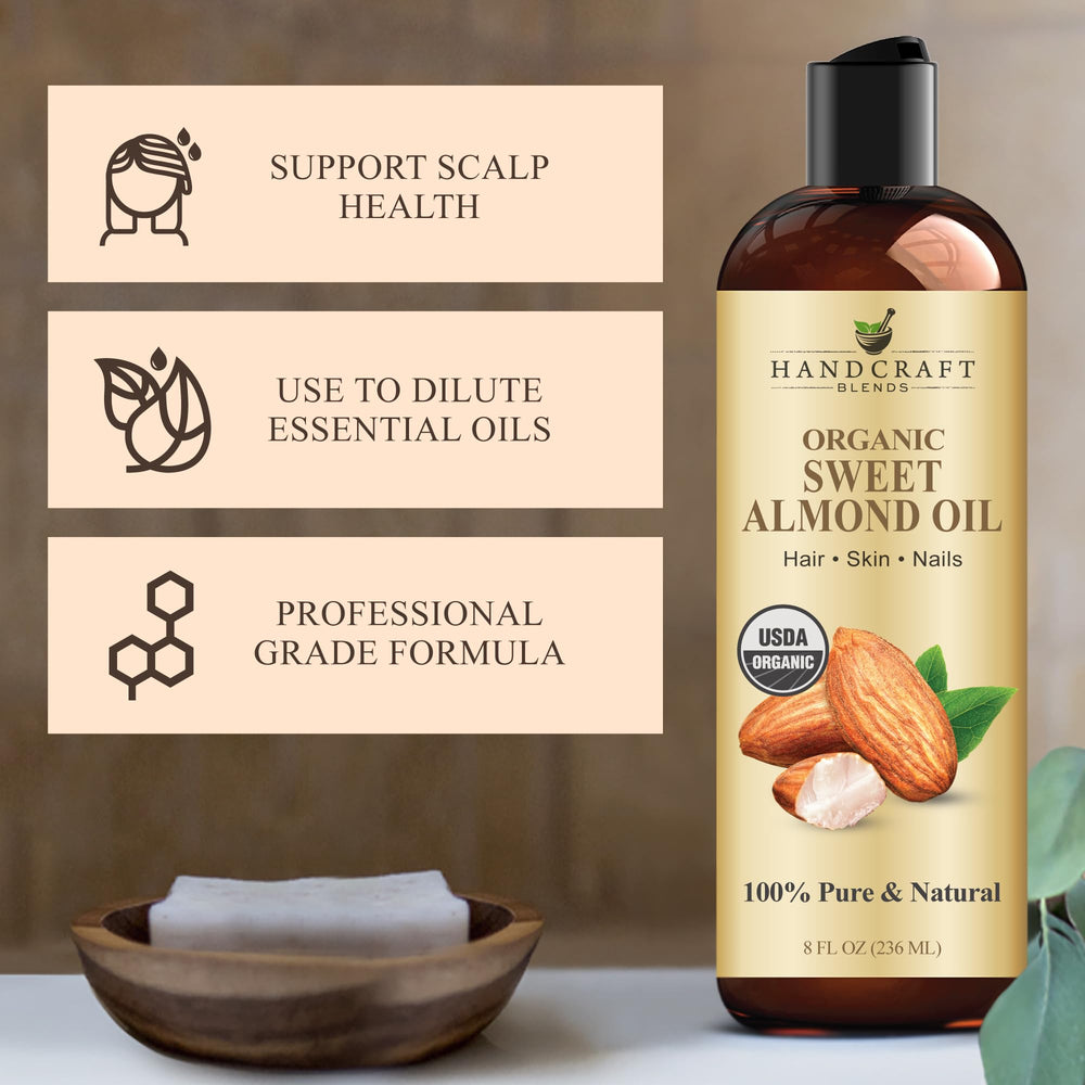 Massage-ready Handcraft Blends almond oil for relaxing skin care routines