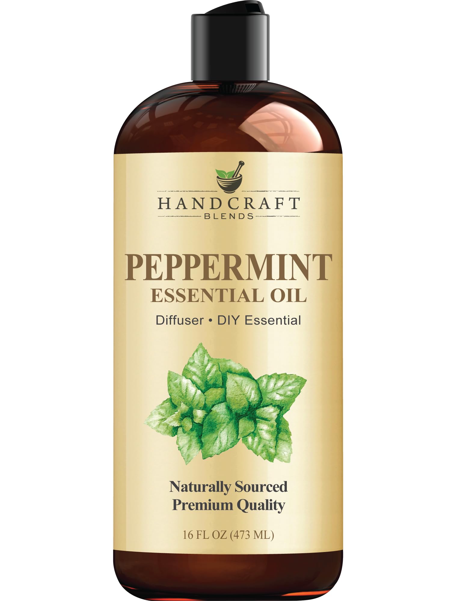 Handcraft Blends Peppermint Oil 16oz bottle ideal for diffusers.
