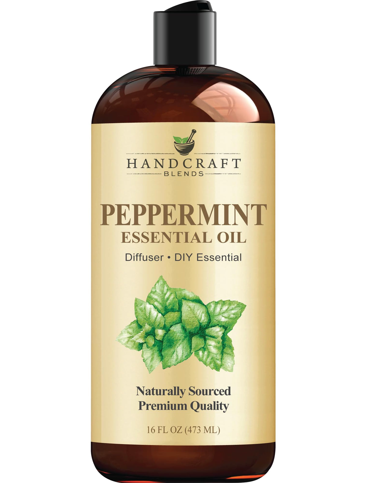 Handcraft Blends Peppermint Oil 16oz bottle ideal for diffusers.