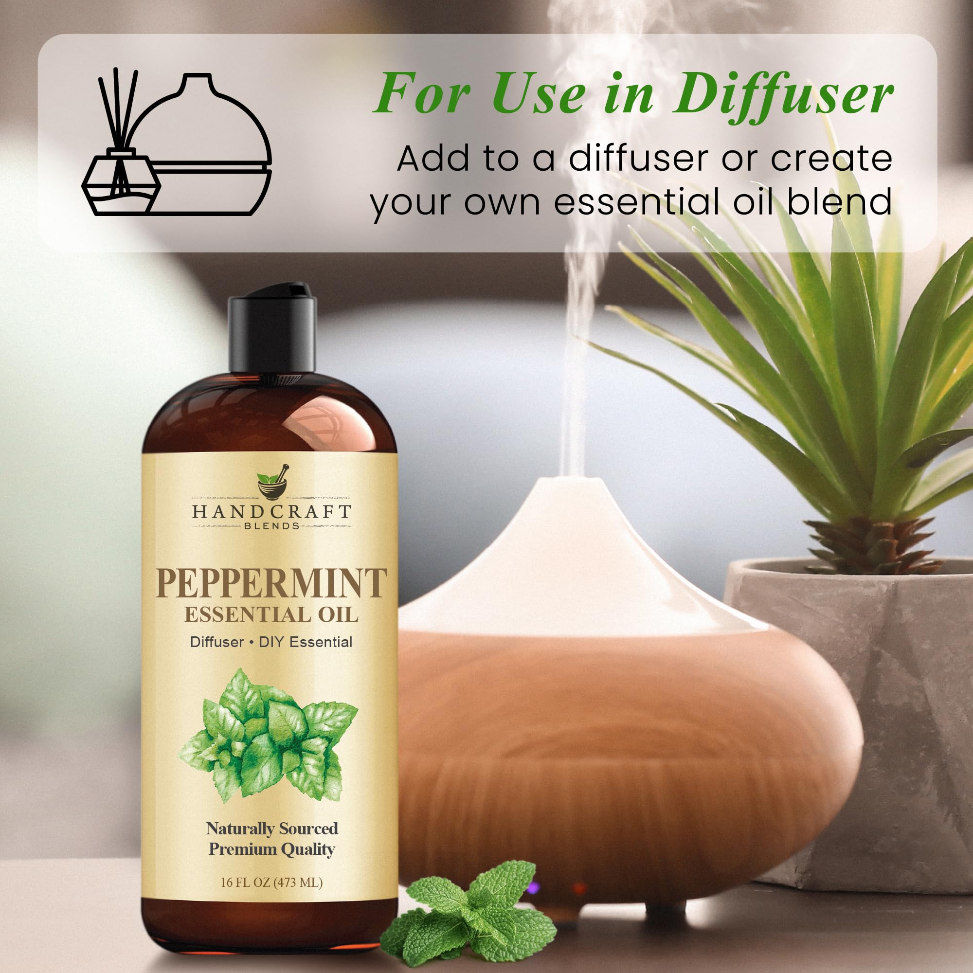 Handcraft Blends Peppermint Oil for candle making, cooling note.