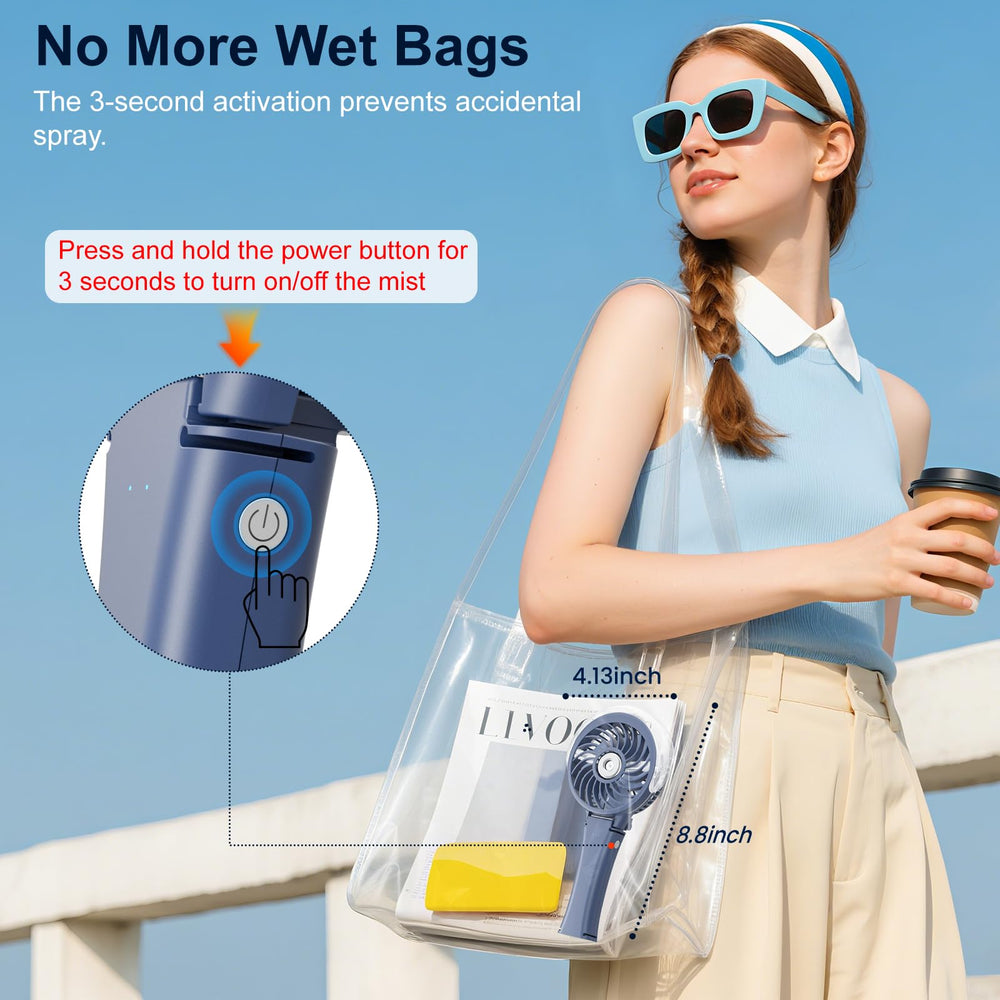 HandFan 3-speed wind control allows adjustable breeze for any moment.