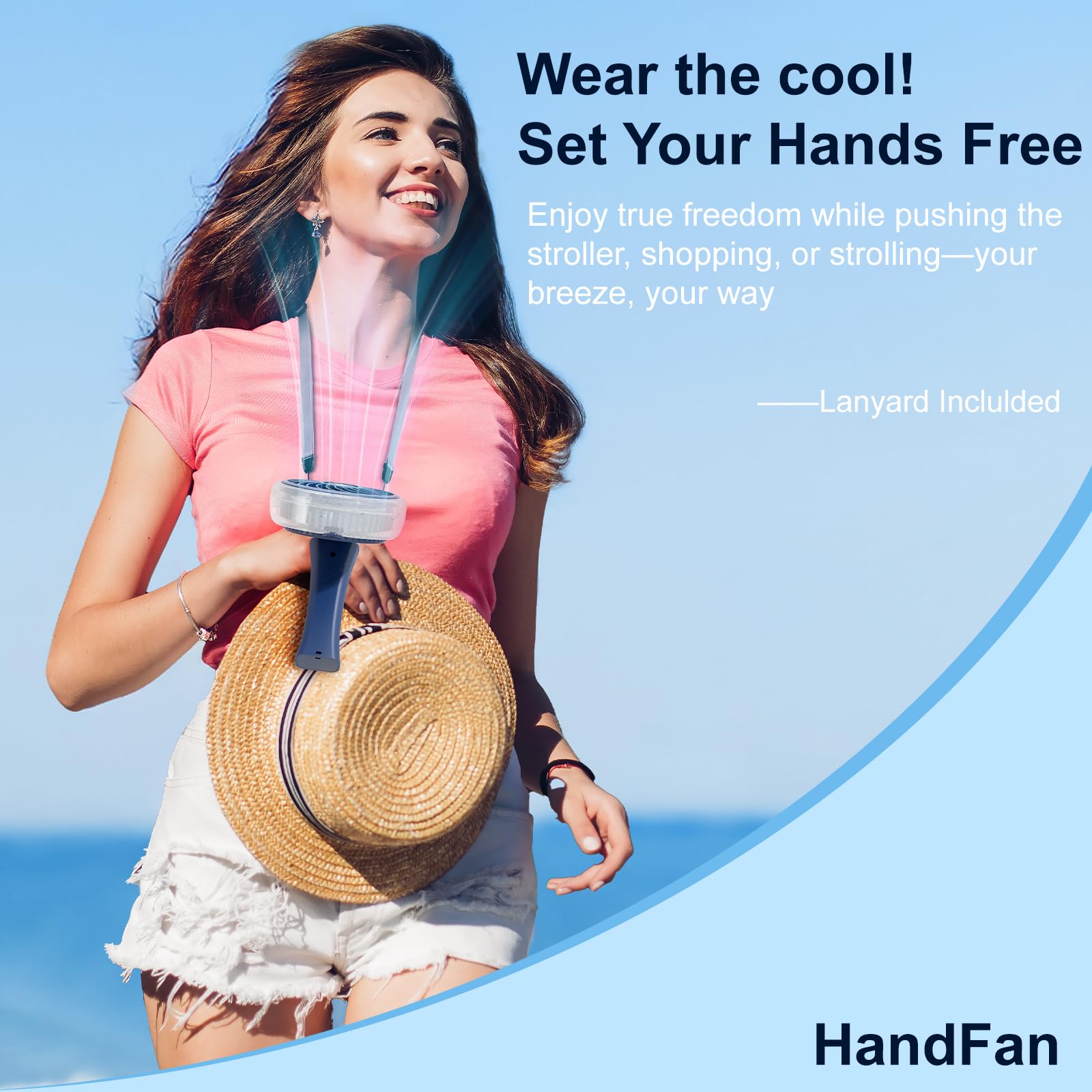 HandFan dual cooling wind and mist image demonstrates simultaneous refreshment.