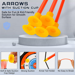 Handwell suction cup arrows for safe placement on targets