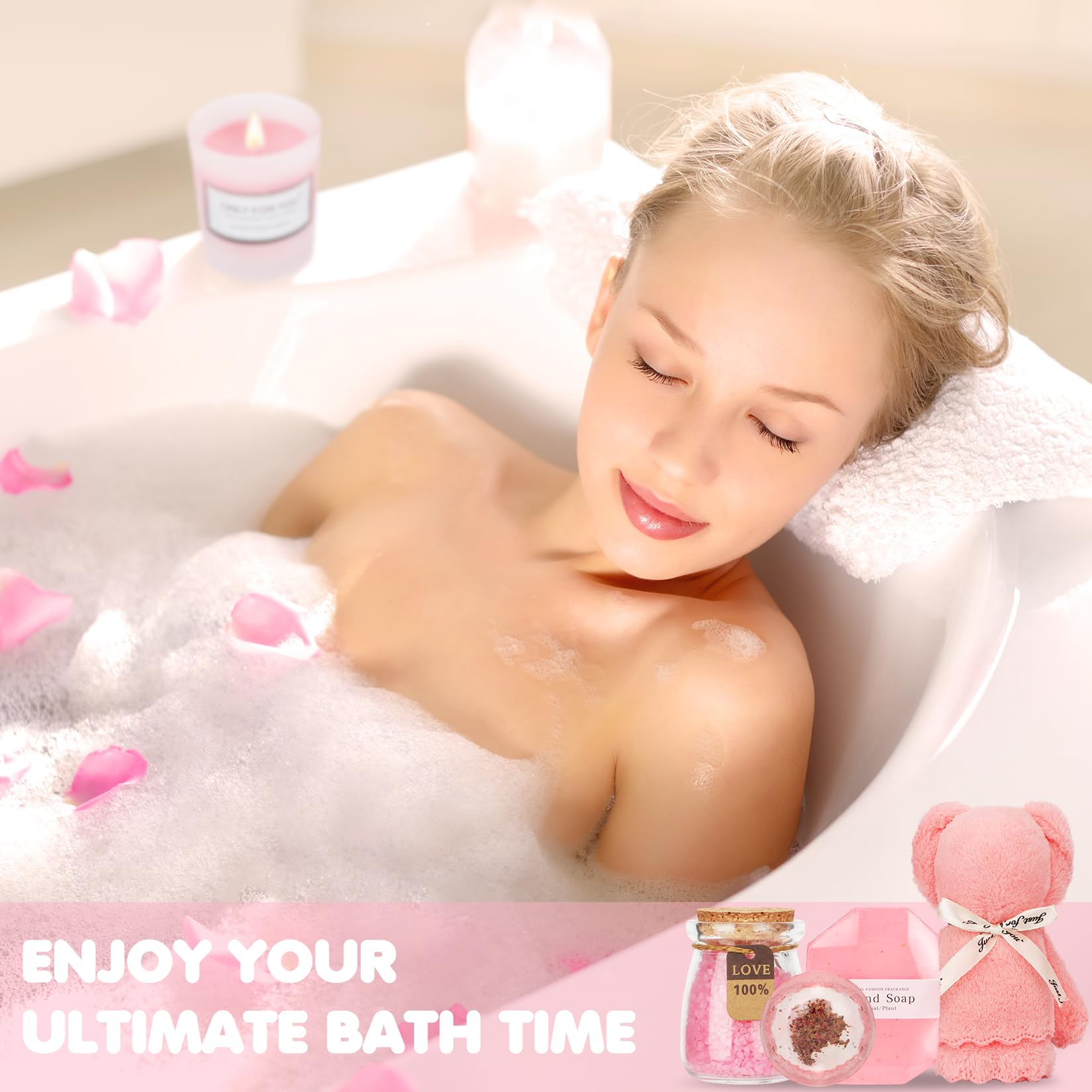 Hangerspace bath bomb creates fizz and spa-like ambiance.