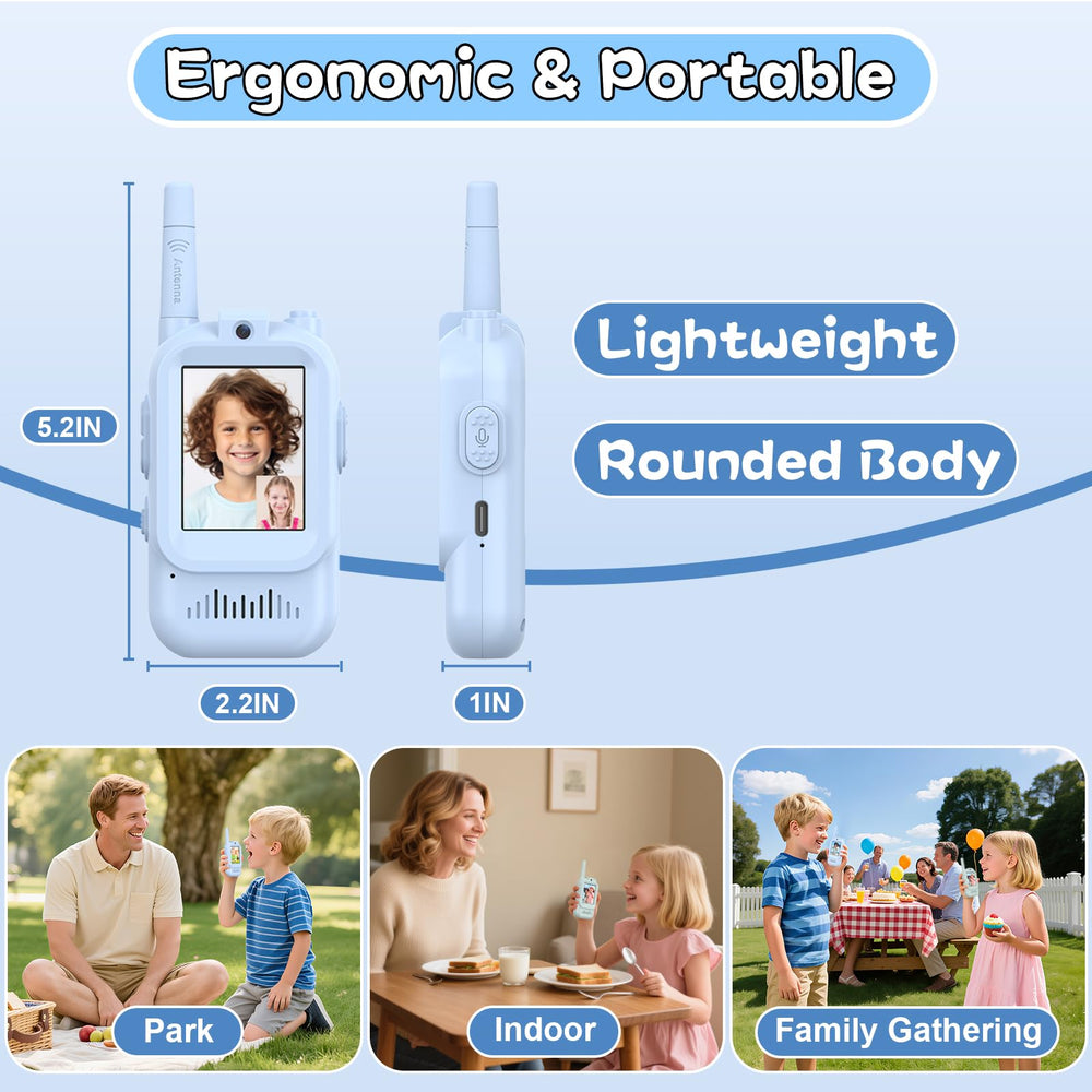 Hangrui lightweight walkie-talkies for kids fit small hands for portable fun.