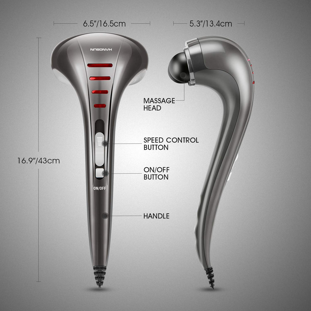 HANGSUN MG460 ergonomic handle provides a comfortable grip during sessions.
