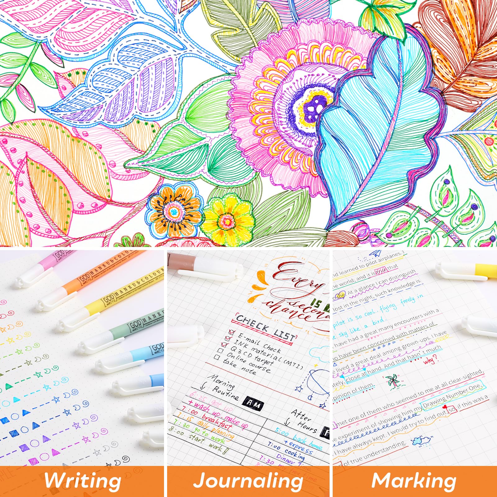 HANKU pen strokes create clean, smooth lines for sketches and writing.