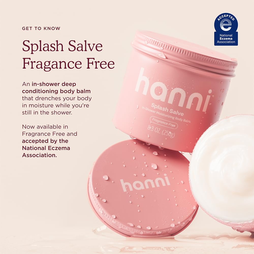 HANNI Splash Salve fragrance-free label indicates suitability for sensitive skin.