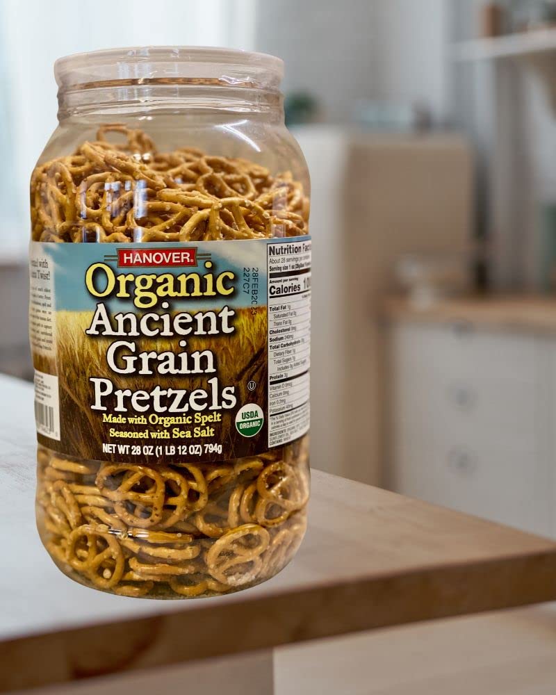 Hanover Pretzels 1oz mini packs, perfect for on-the-go sharing.