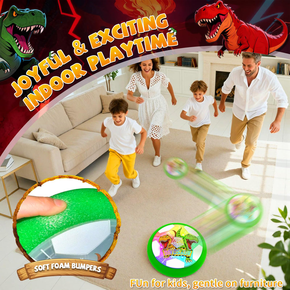 Hanroni hover ball powered by four AA batteries for immediate play.