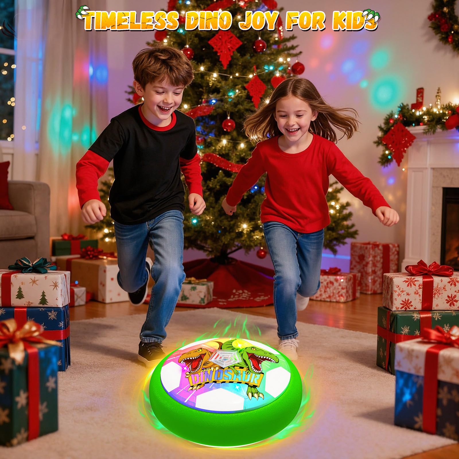 Hanroni glow hover ball suits Christmas and holiday play.