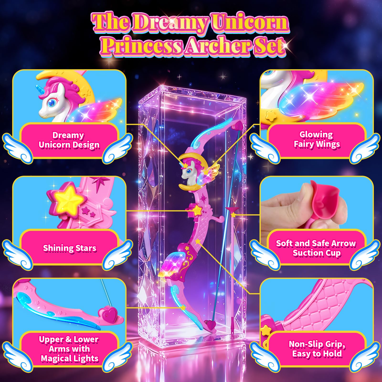 Hanroni Unicorn BowArrow top arm glow highlights precise aiming