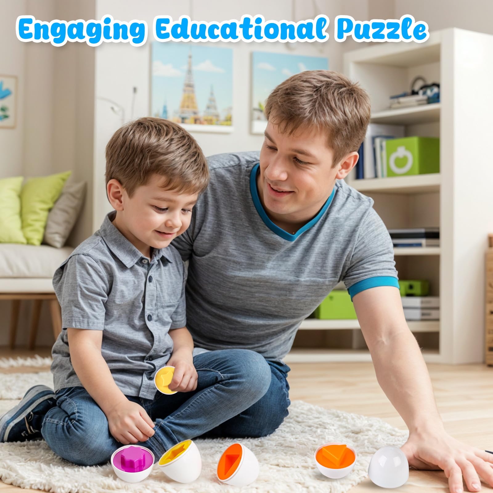 HANSGO Shape Matching Eggs open and close for engaging matching play