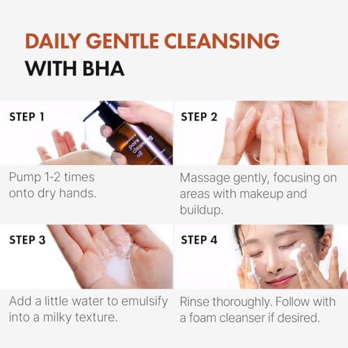 Double cleanse steps with Hanskin BHA Pore Cleansing Oil