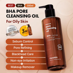 Texture of Hanskin BHA Pore Cleansing Oil liquid gel-like finish