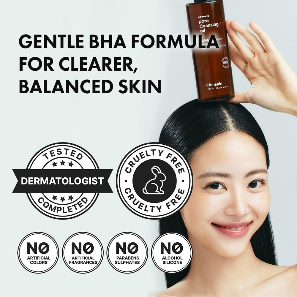Olive and jojoba oils nourish skin in Hanskin cleansing oil