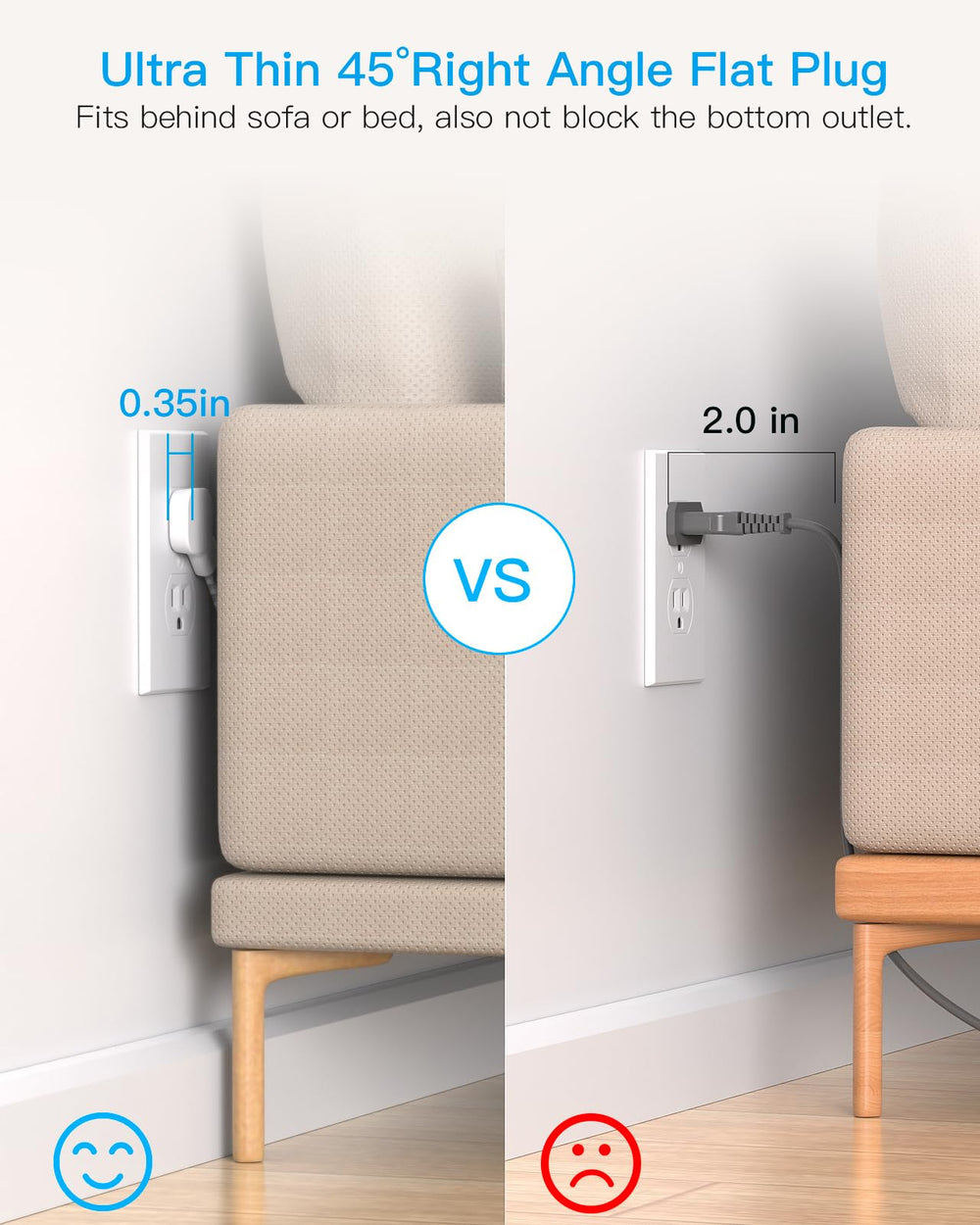HANYCONY 1080J surge protection keeps electronics safe from spikes.