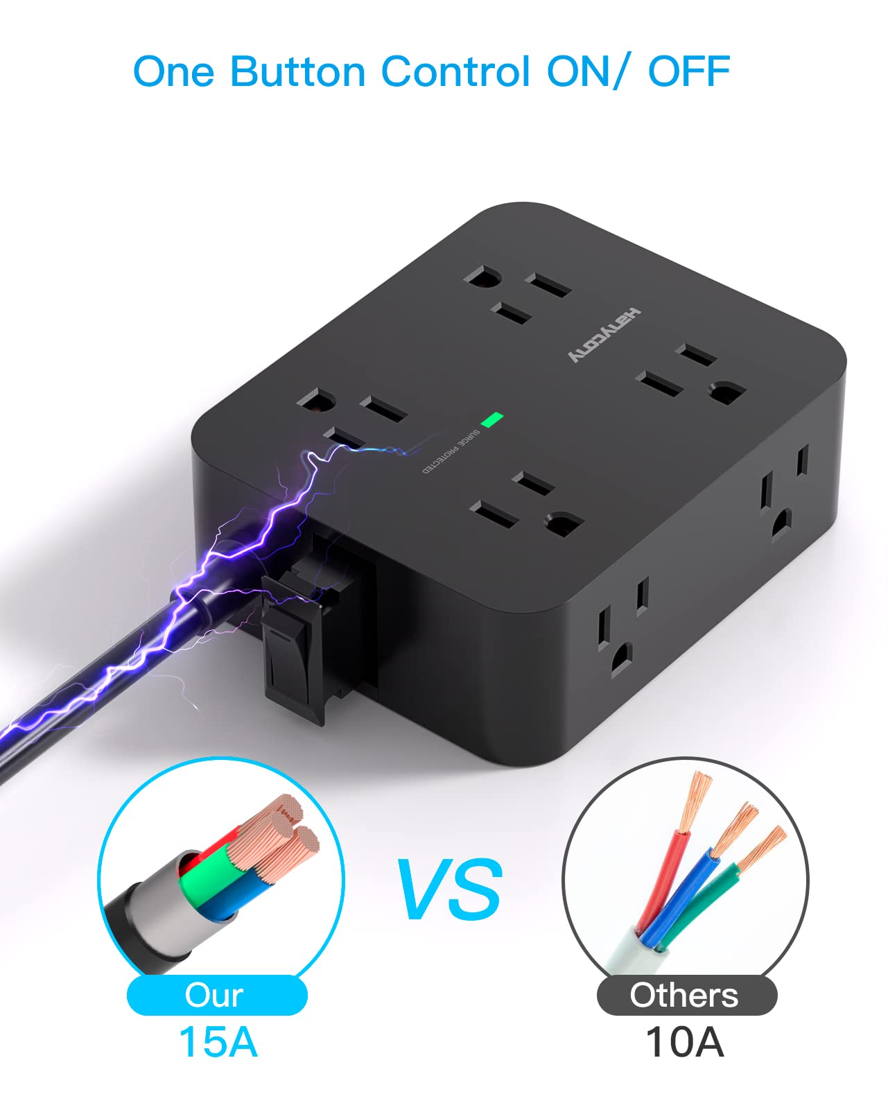 HANYCONY power strip is ETL certified and UL listed for reliable use.