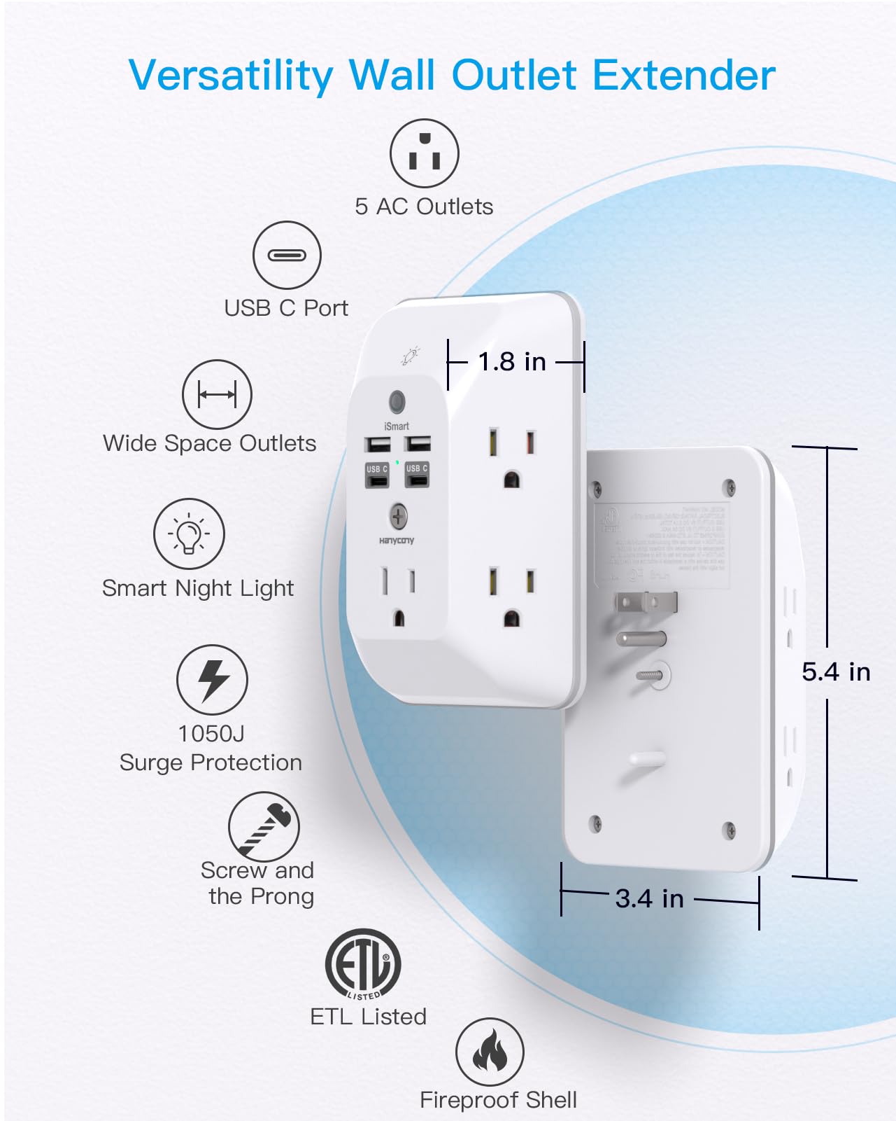 HANYCONY safety features guard against overload and short circuits
