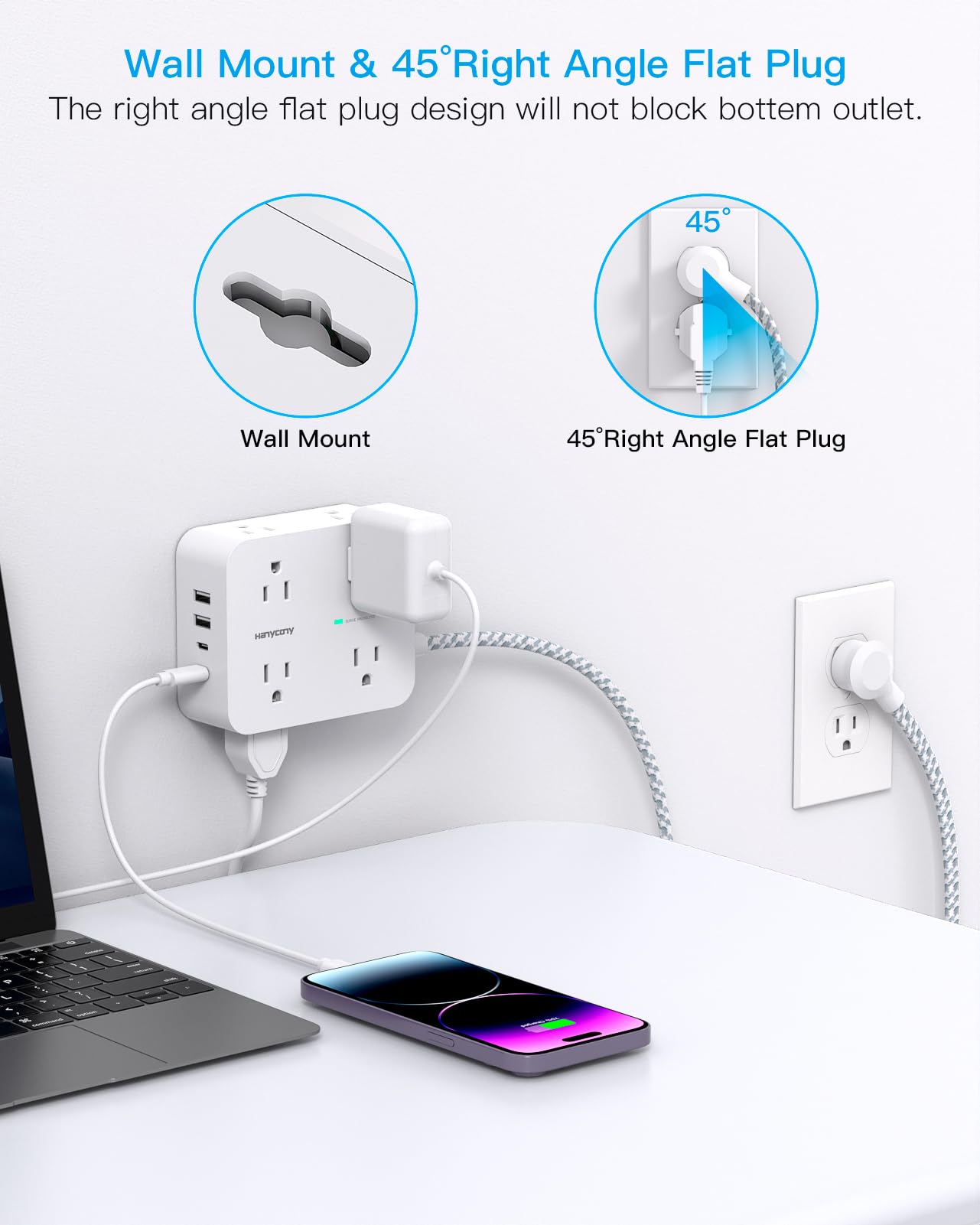 HANYCONY surge protection indicator confirms safety status of devices.