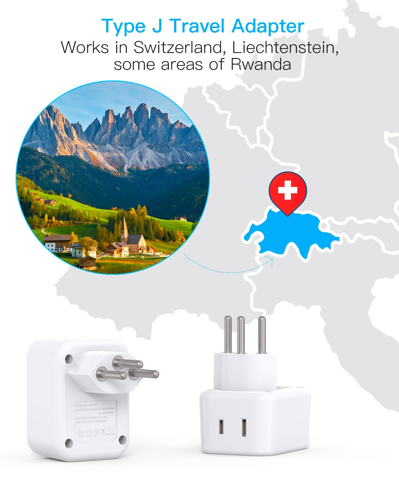 HANYCONY travel adapter with USB-C ports enabling fast charging on Brazil trips.