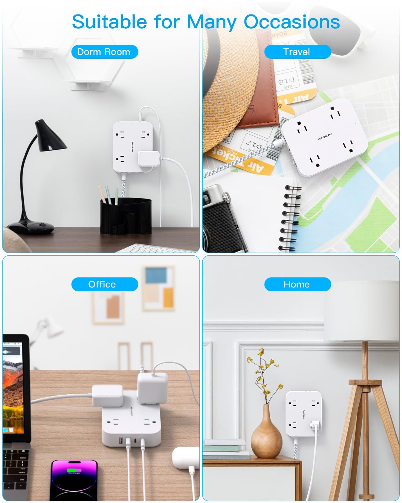 HANYCONY wall-mount friendly desk placement