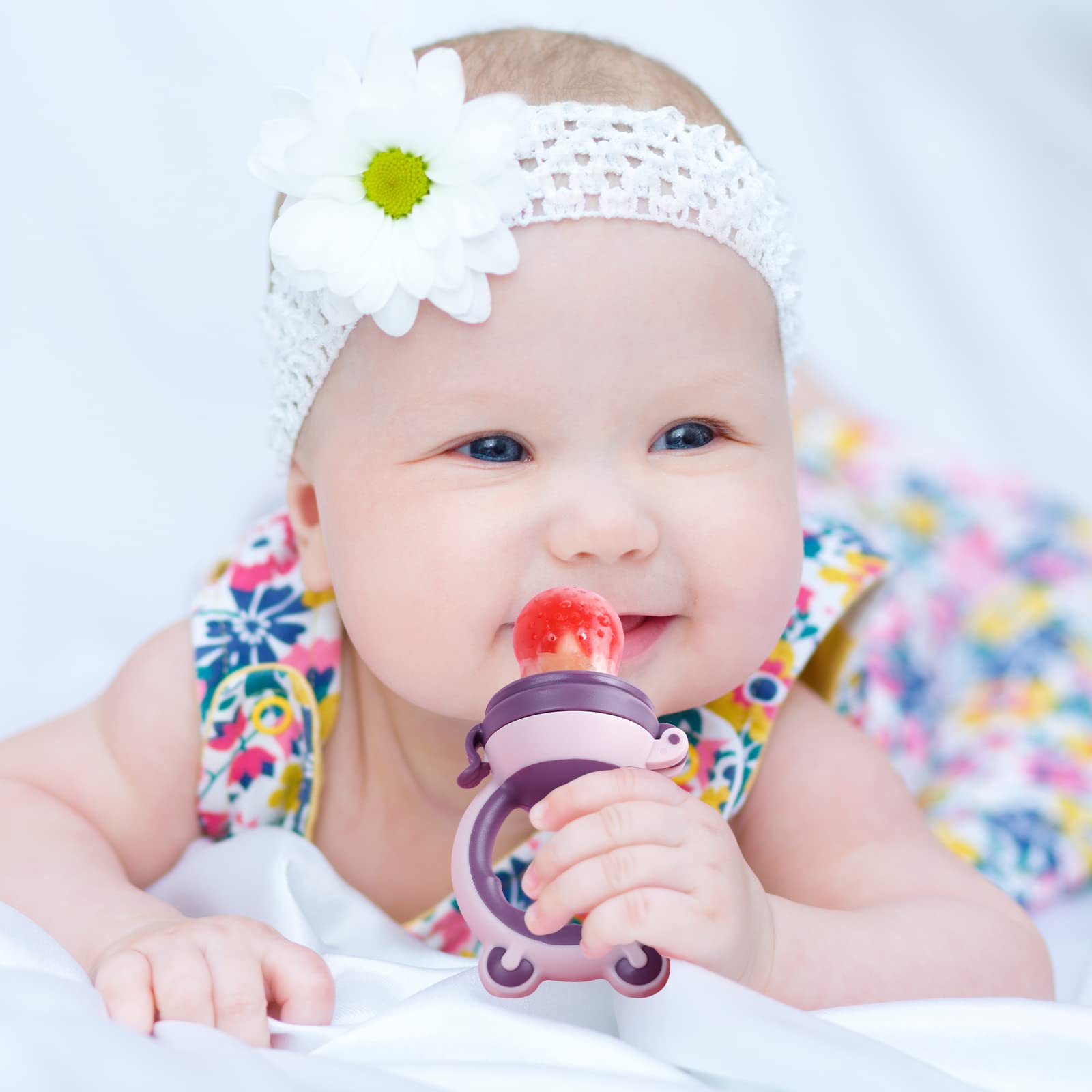 HAOBAOBEI frozen teething toy soothes gums while chewing.