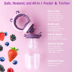 HAOBAOBEI silicone pouch close-up shows safe, even juice flow.