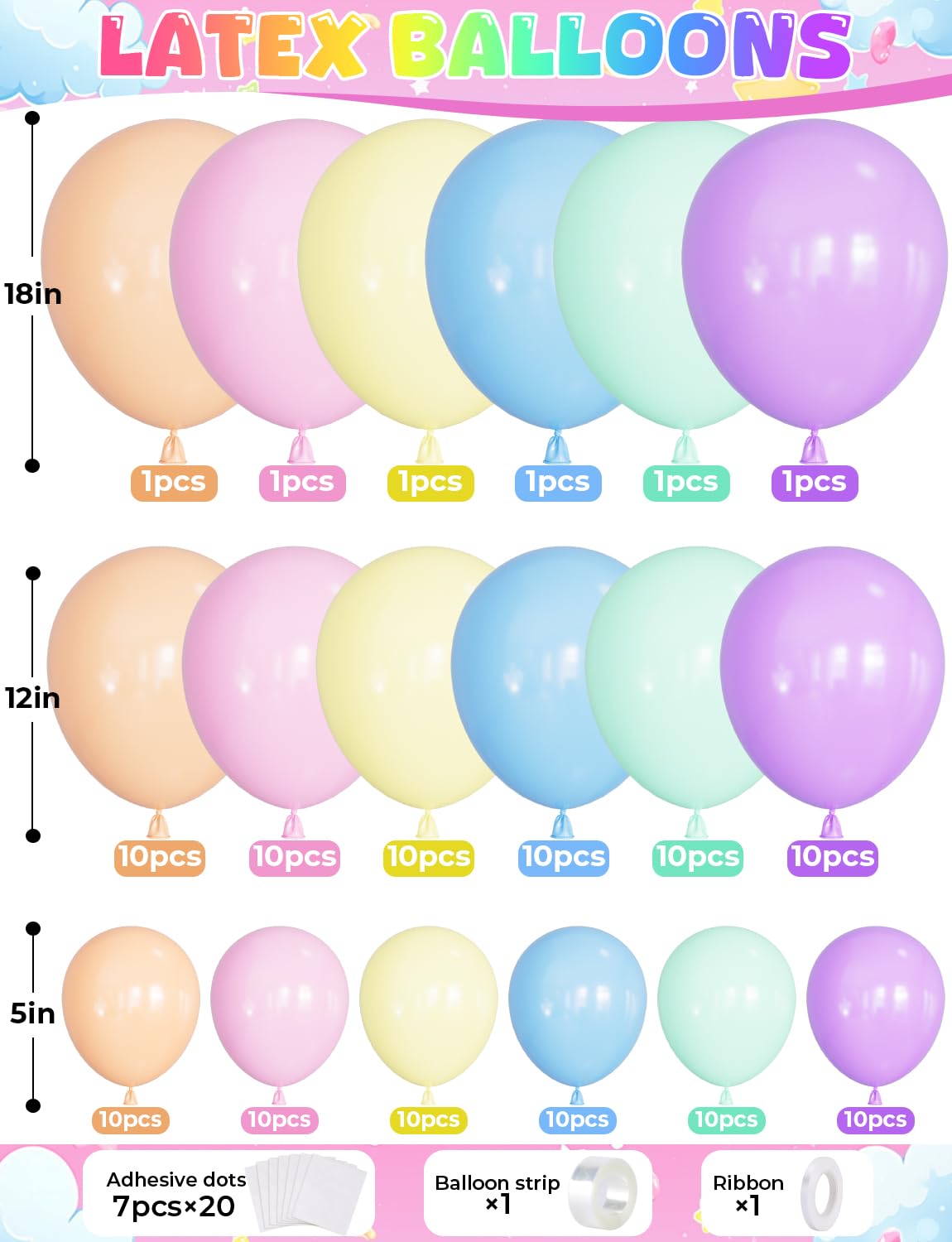 Haolongfa 5 inch pastel yellow balloons provide delicate accents.