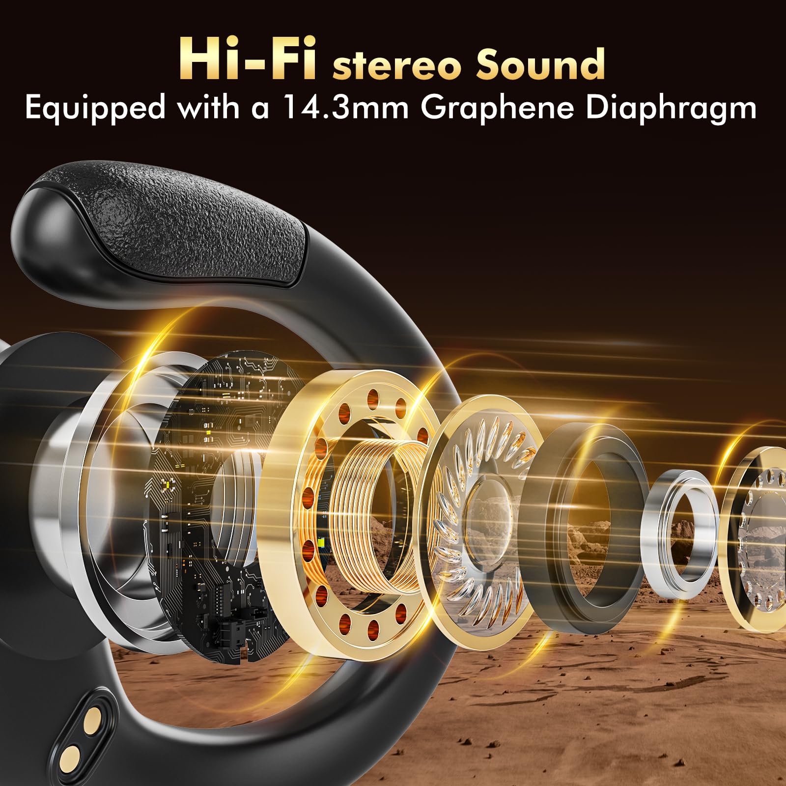 HAOYUYAN BX17 earbuds IPX7 waterproof design withstands sweat and rain