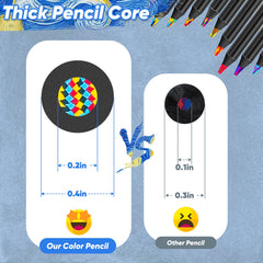 Hapikalor pencils with a 0.39-inch shaft for a comfortable grip.
