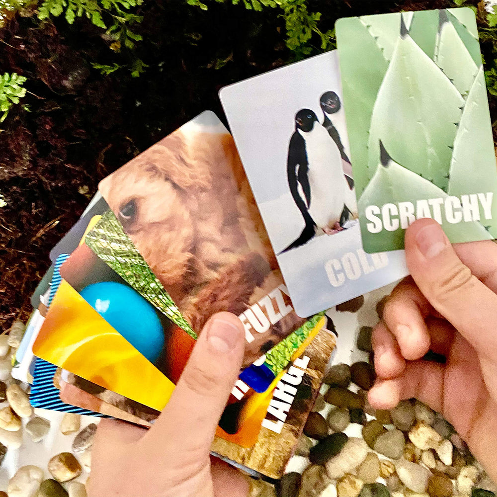 Child playing outdoors with Hapinest Find and Seek, improving observation skills.