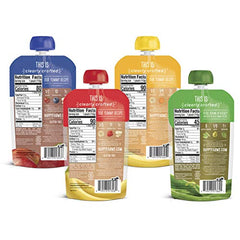 Happy Baby Organics clear packaging close-up reveals ingredients
