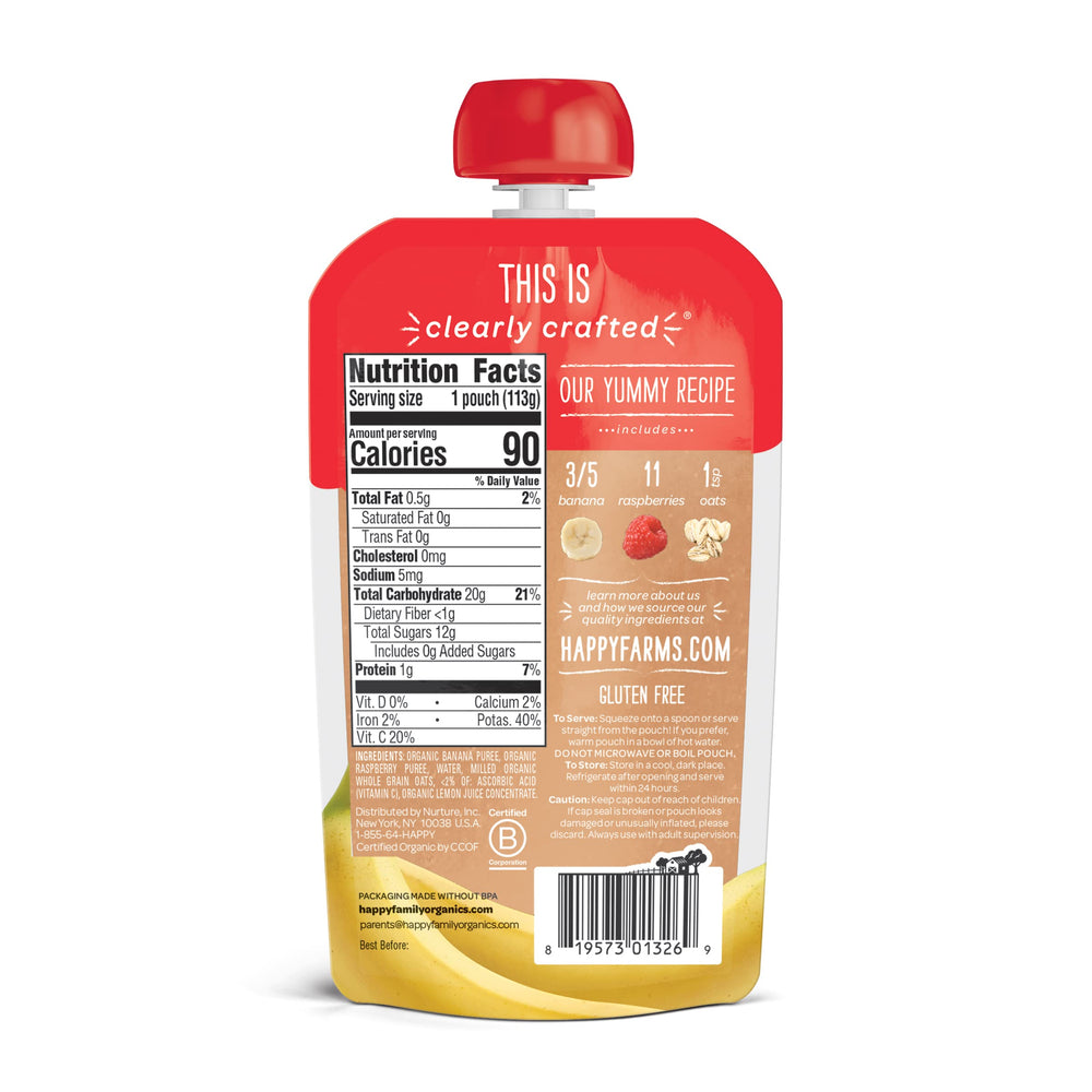 Happy Baby Organics on-the-go snack pouch for mess-free feeding