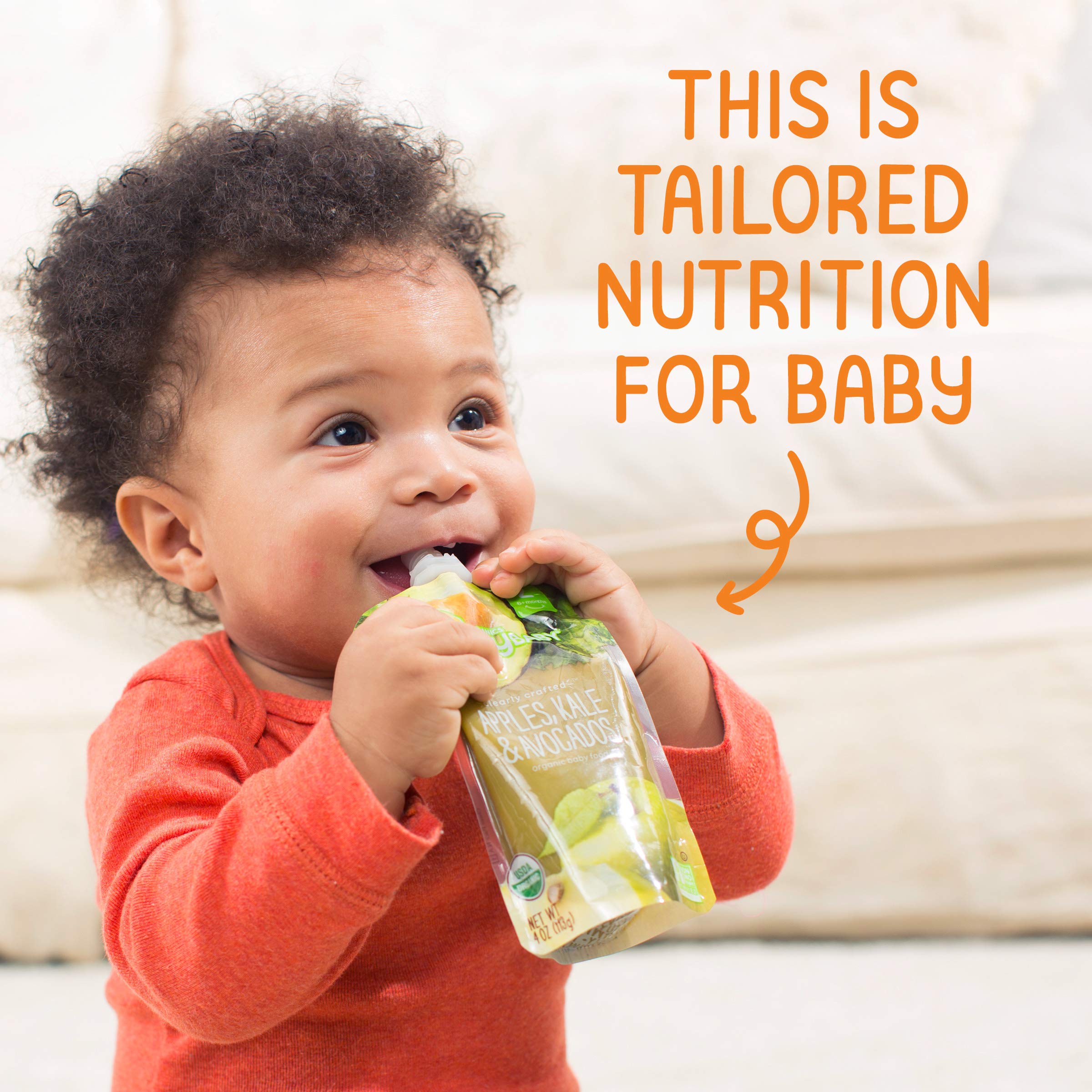 Happy Baby Organics reseal cap supports mess-free serving