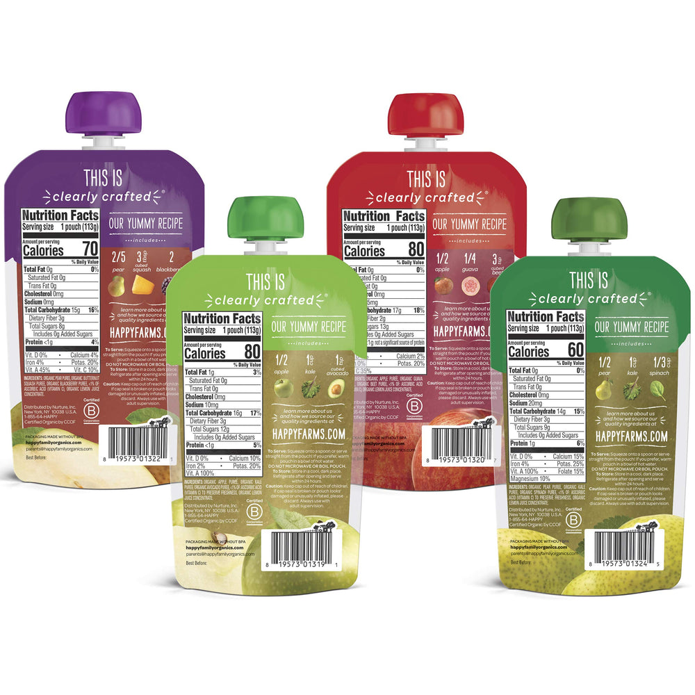 Grab-and-go snack time with clean, vibrant color puree