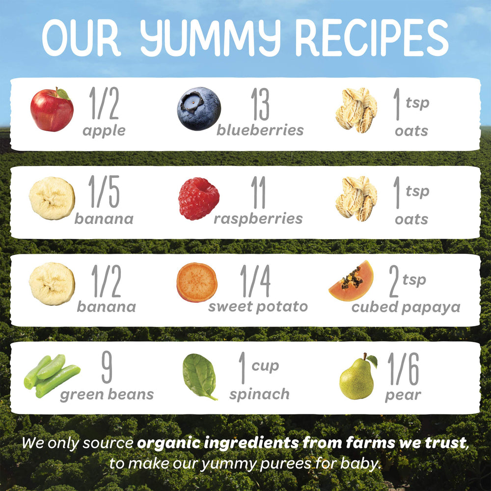 Happy Baby Organics variety pack 16-pack offers flavor options for feeding
