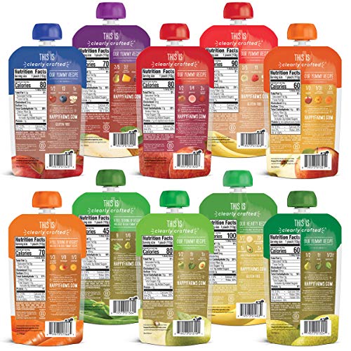 Happy Baby pack of 10 provides multiple servings for busy families.
