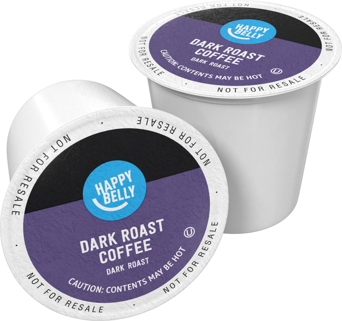 Happy Belly dark roast pods in a pack, delivering bold flavor for everyday mornings.