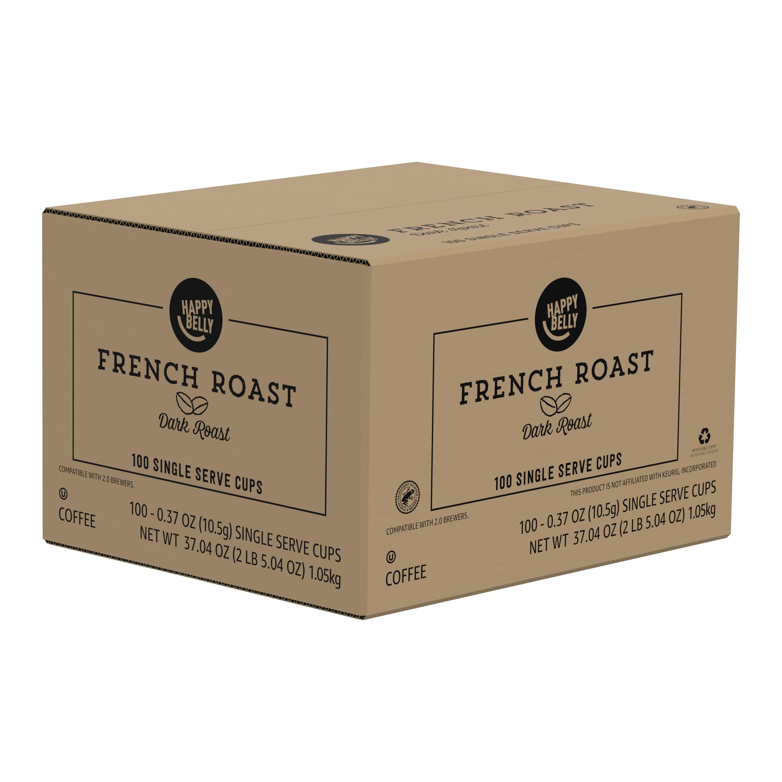Happy Belly French Roast aroma fills the kitchen during brewing.
