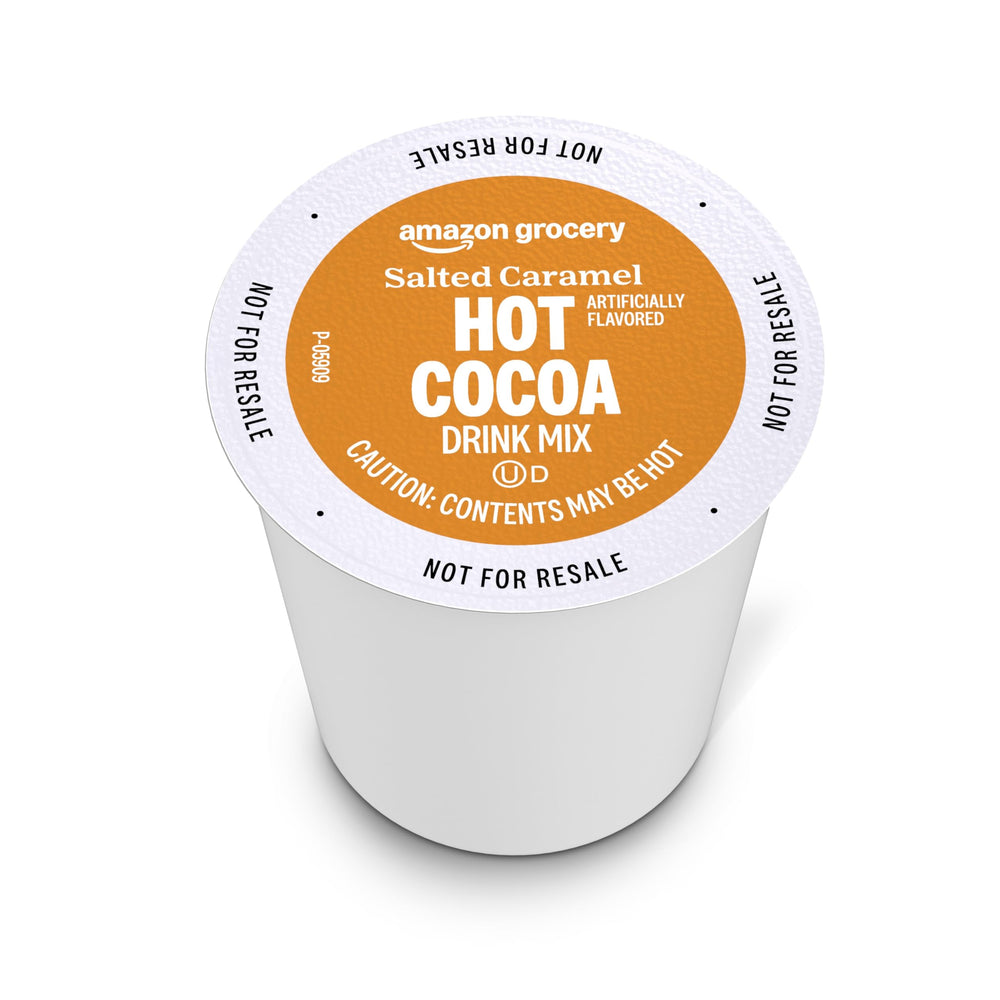 Happy Belly hot cocoa pods carton front highlighting 24-count value.
