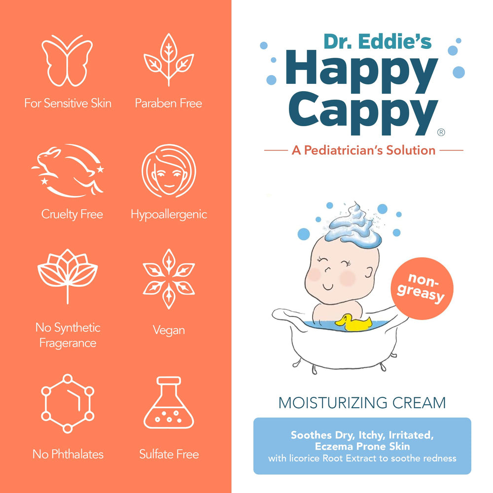 12 oz Happy Cappy bottle displayed on bathroom shelf for easy access.